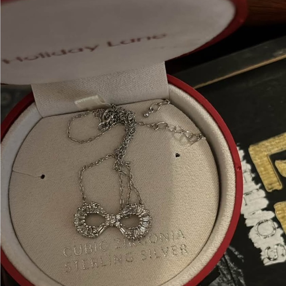 Silver Infinity Crystal Necklace